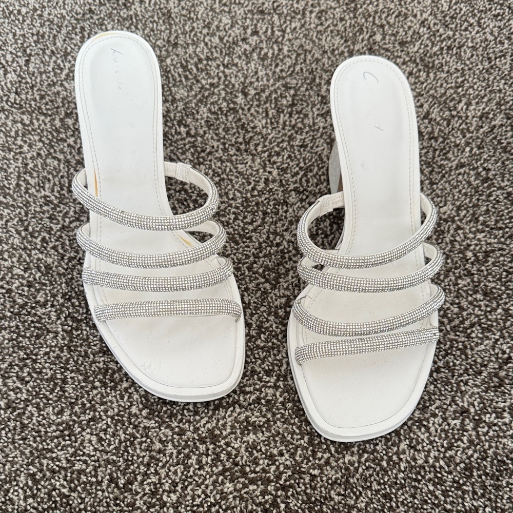 Nordstrom White Strappy Heels